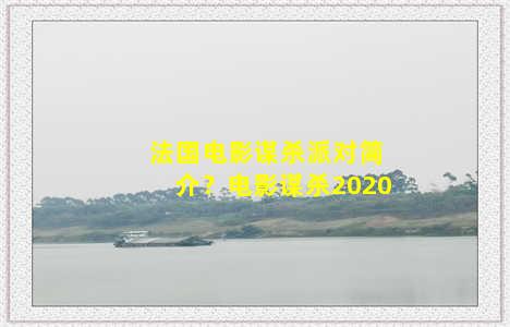 法国电影谋杀派对简介？电影谋杀2020